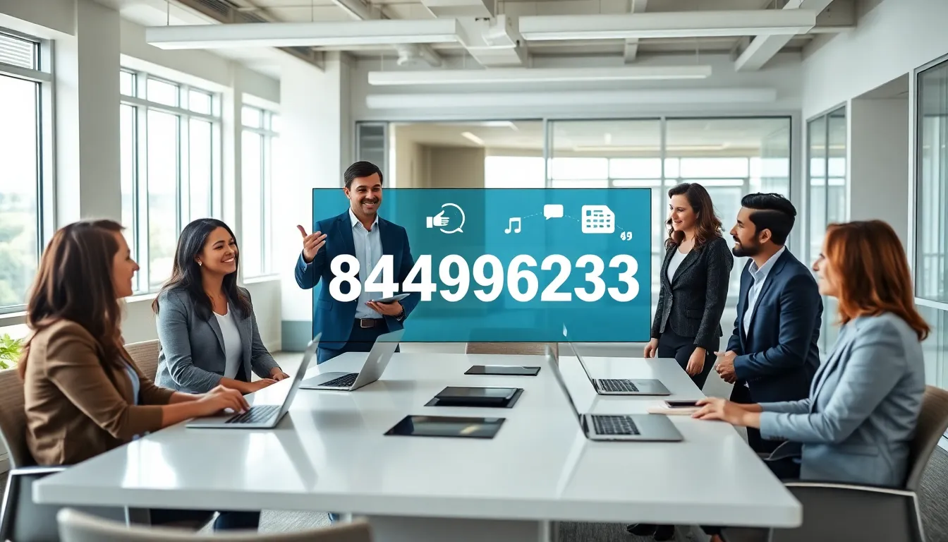 diverse team discussing customer service strategies in a modern office.